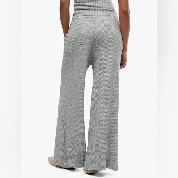NWT WeWoreWhat Cable Knit Wide Leg Pull On Pant - Picture 3 of 7